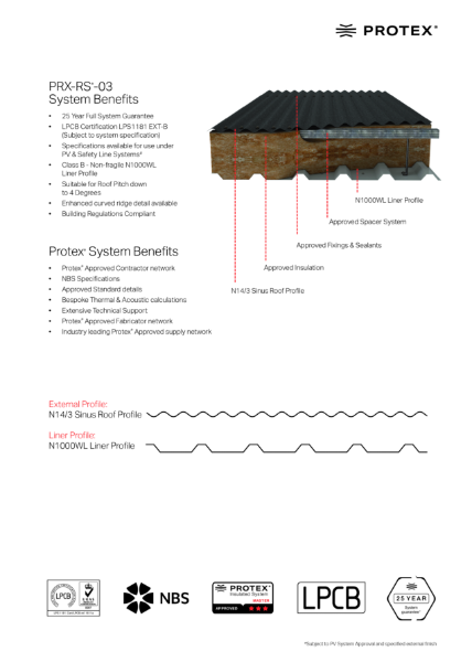 PRX-RS-03_RoofSystem_Datasheet