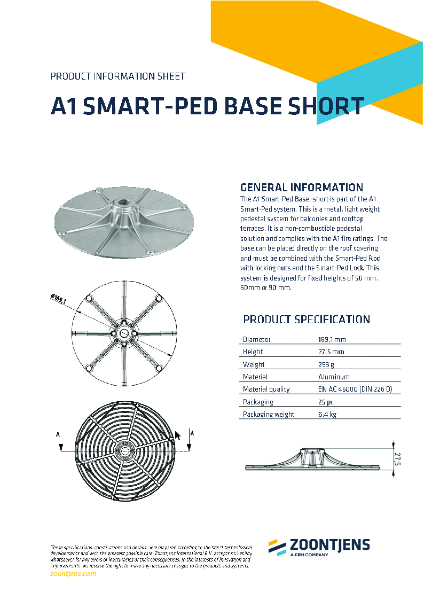 A1 Smart-Ped Short Base Product Information Sheet