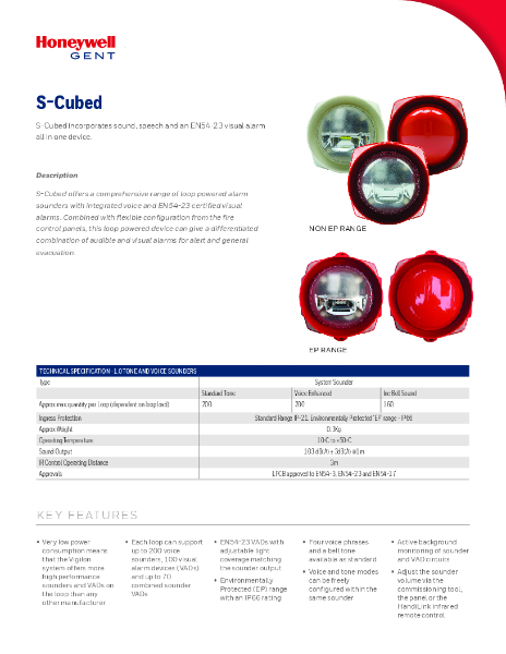 Honeywell Gent S-Cubed Sounders and VADS