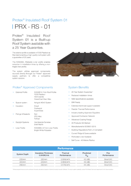 PRX-RS-01 Roof System Data Sheet