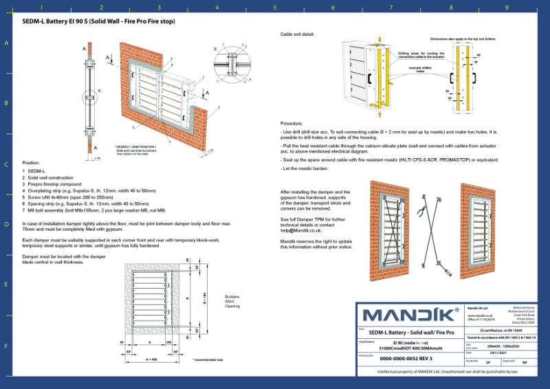 SEDM-L - Battery Solid Wall Firepro - CID