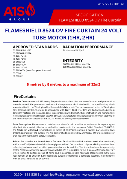 A1S Group Specification Sheet: Flameshield 8524 OV