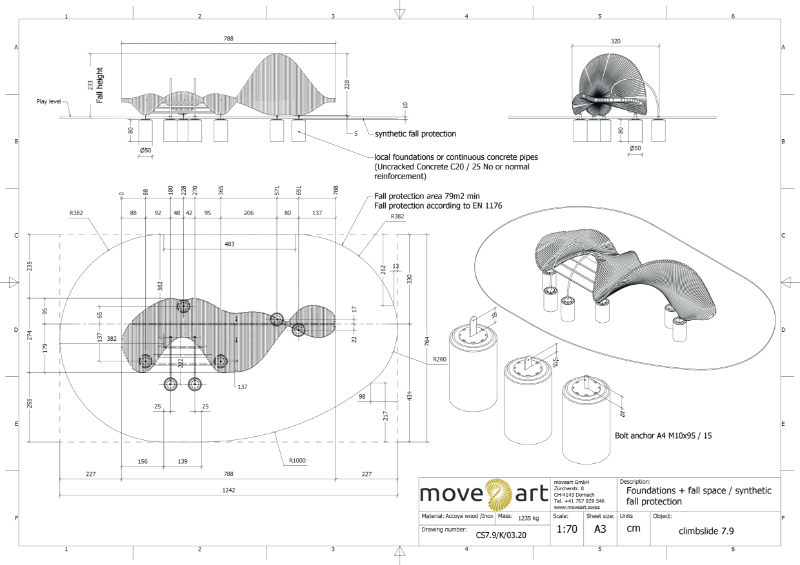 Climbslide 7.9 K Drawing Foundation Plan