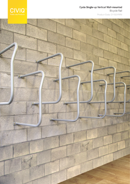 Cycla Single-Up Vertical – Wall-Mounted Bike Rack