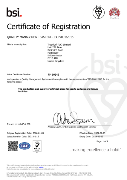 ISO 9001:2008 Certificate