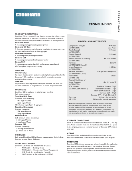 Stonblend GSI Resin Flooring System