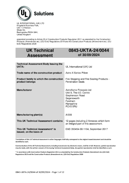 UK Conformity Assessed (UKCA)