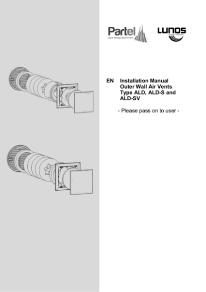 LUNOS ALD-R 160 Installation Manual