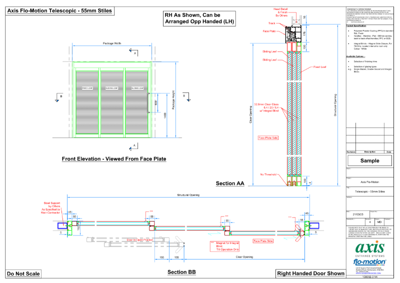 Axis Flo-Motion Telescopic - 55mm stiles (PDF) V4