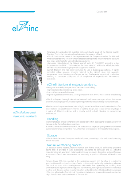 elZinc zinc Datasheet