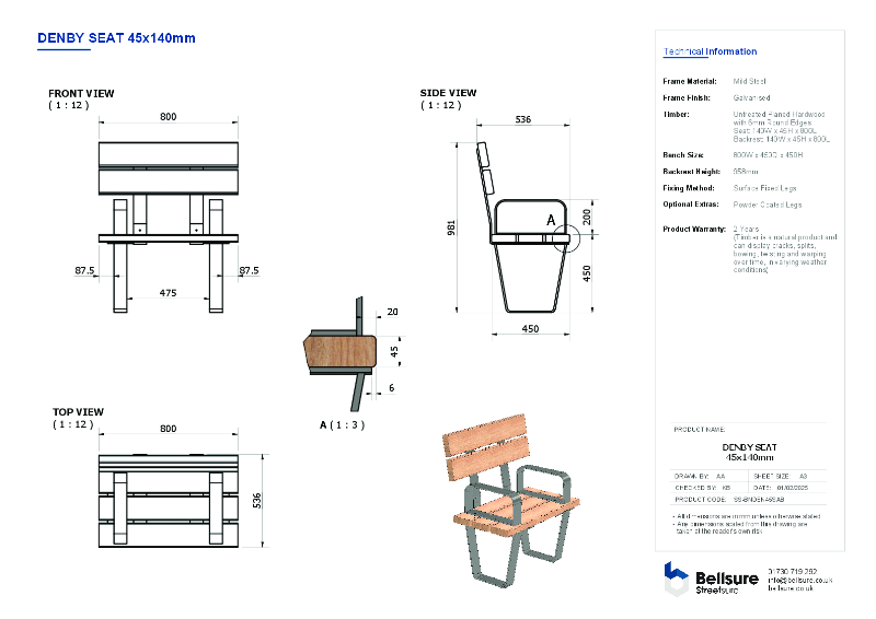 Denby Seat Datasheet