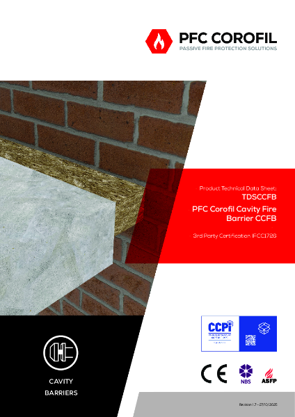 PFC Corofil Cavity Fire Barrier CCFB - Datasheet