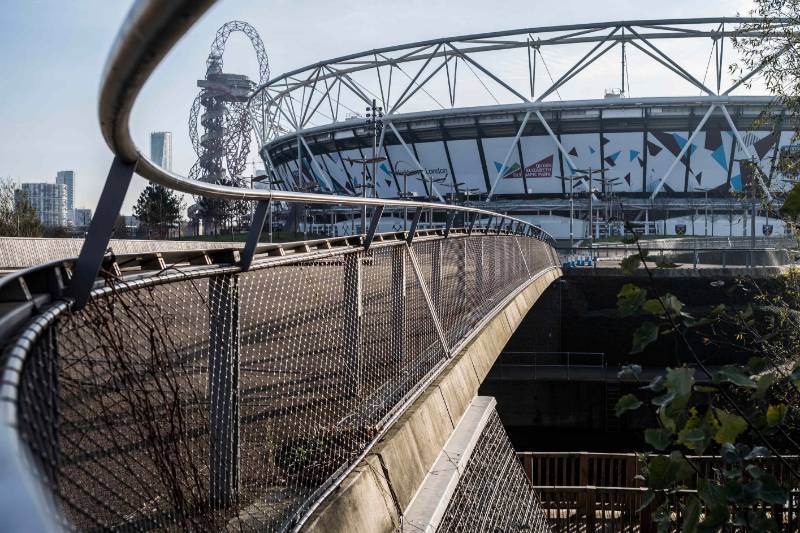 Webnet used as Balustrade Infill at the Queen Elizabeth Olympic Park
