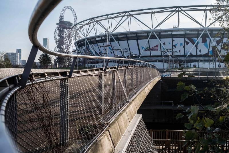 Webnet used as Balustrade Infill at the Queen Elizabeth Olympic Park