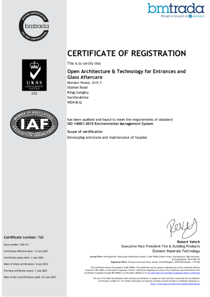ISO 14001:2015 Environmental Management System 
