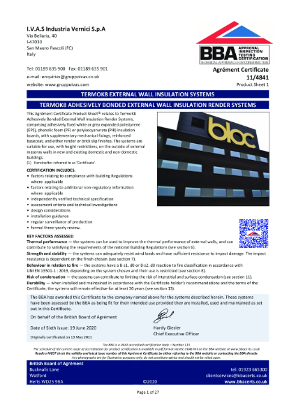 BBA 11/4841 Product Sheet 1