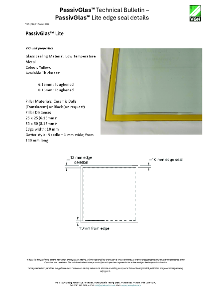 PassivGlas™ Lite edge seal Technical Bulletin