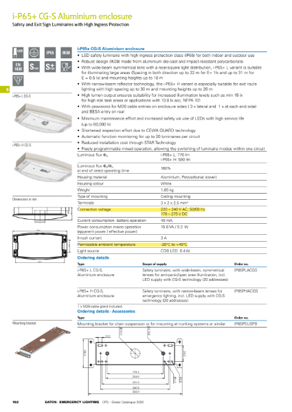 i-P65+ - Central Battery IP65 Safety Luminaire