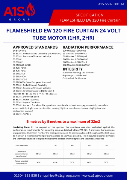 A1S Group Specification Sheet: Flameshield EW120