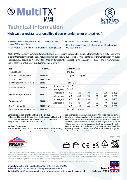 Multi TX Maxi Datasheet Issue 3 February 2025