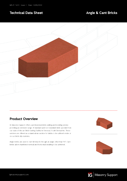 Angle & Cant Bricks Technical Data Sheet