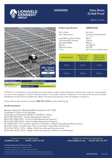 Safegrid 35BP 35x5 Serrated