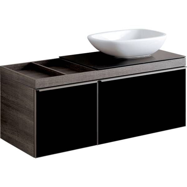 Citterio Cabinet for Lay-On Washbasin, with Two Drawers and Shelf Surface