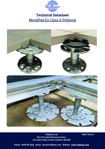Datasheet - MetalPad EX Adjustable Pedestals (Class A)