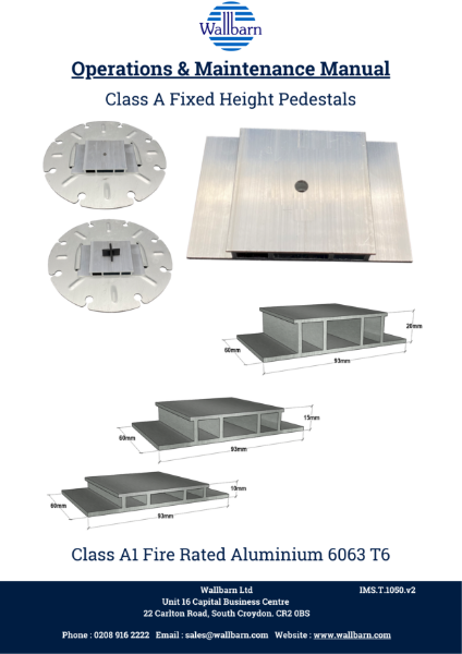 O & M Manual - Class A Fixed Height Pedestal