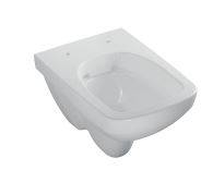 Geberit Selnova Compact Wall-Hung WC, Washdown, Square Design, Small Projection, Rimfree - Wall-hung WC