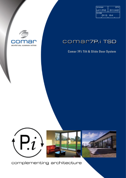 Comar 7Pi Tilt/ Slide Door Data