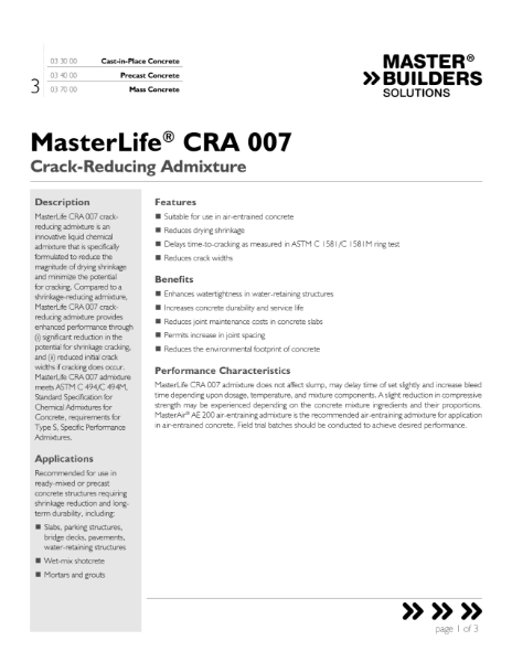 masterlife-cra-007-tds