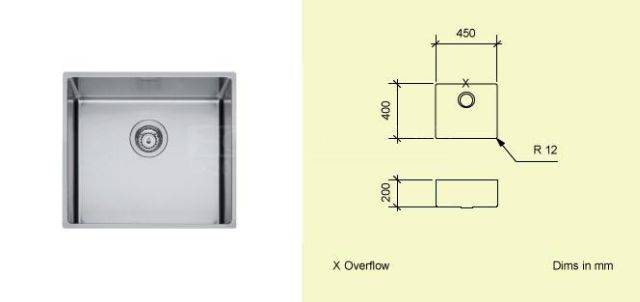 Sink Bowl A45 - Single Stainless Steel