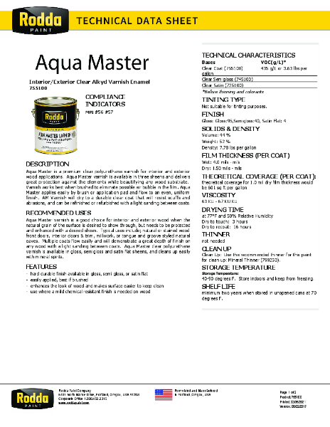 Rodda TDS Aqua Master 755100 GL6 ALL