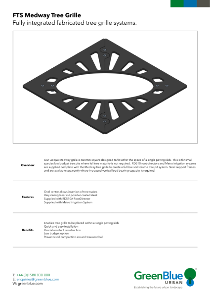 GBU Medway Tree Grille Datasheet