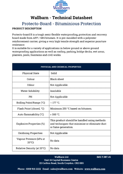 Datasheet - Protecto-Board Bitumen Protection Sheet