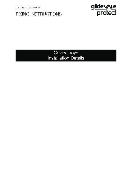 Glidevale Protect - Fixing Instructions - Corner Catchment Tray