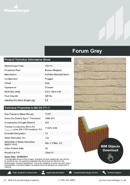 Forum Grey Data Sheet