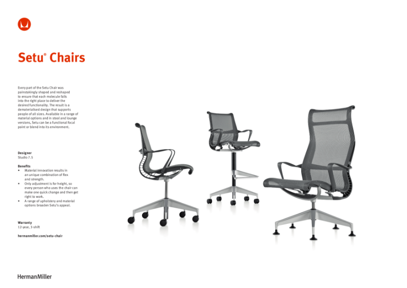 Setu Chair - Product Sheet