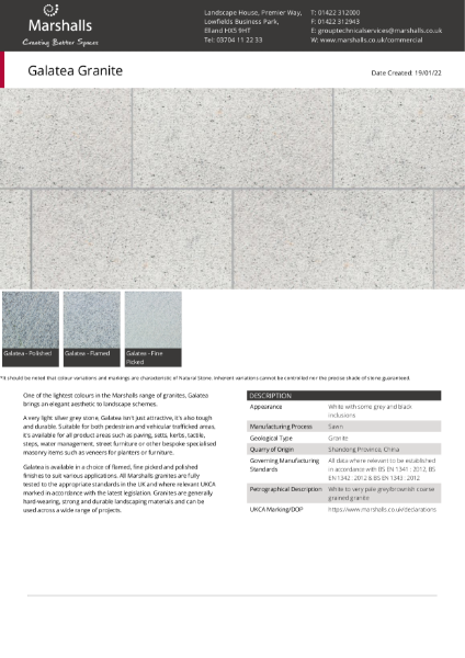 Galatea Granite Paving