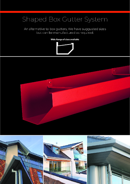 Shaped box gutter system DS