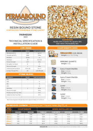 Resin Bound Stone — Parmesan TDS