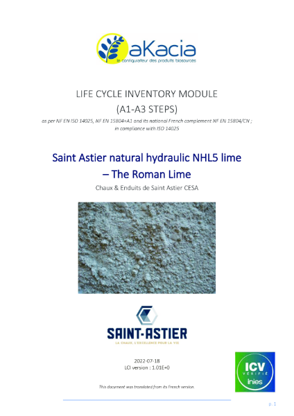 LIFE CYCLE INVENTORY MODULE NHL5