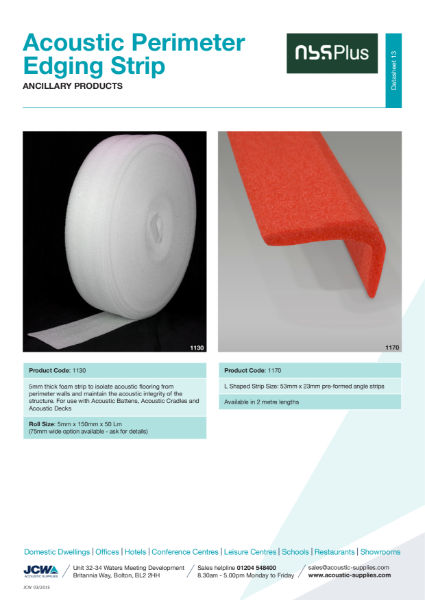 Acoustic Perimeter Edging Strip