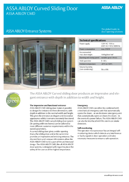 Automatic Curved Sliding Door CMD