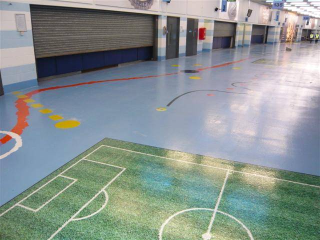 Sherwin-Williams non-slip flooring solution provides a premier solution for Manchester City Football Club's Etihad Stadium