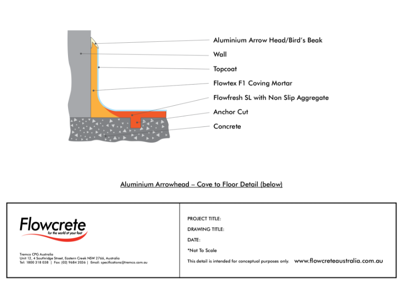 Aluminium Arrowhead - Cove to Floor Detail [Below]