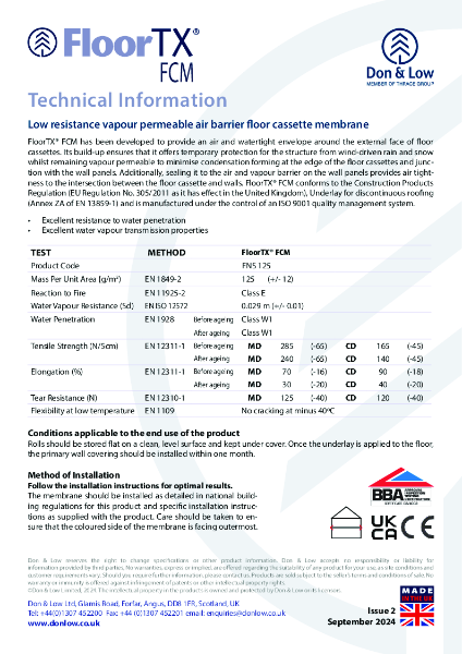 Floor TX FCM Datasheet Issue 2 September 2024
