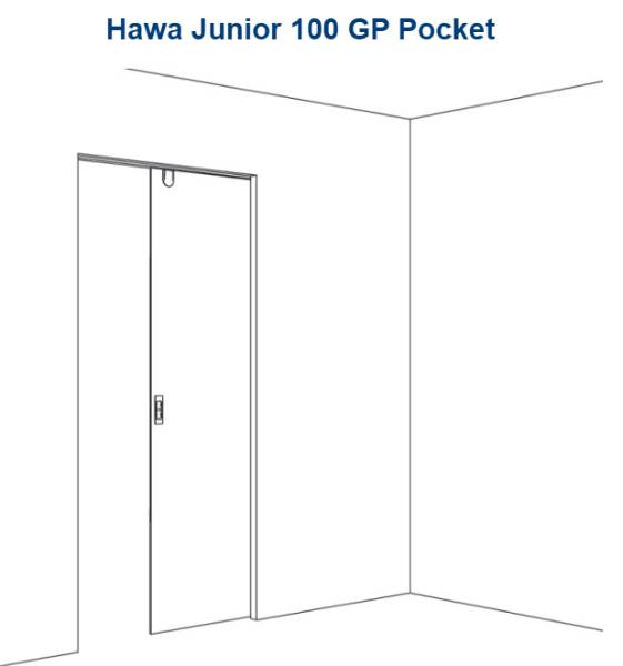 Hawa Junior 100 GP Pocket (Sliding Door Hardware) - Pocket Door