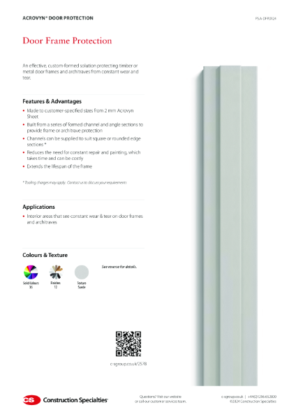 CS Acrovyn Door Frame Protection_Product Sheet (01.24)